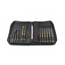 Toolset For 1/10 Offroad (12Pcs) With Tools Bag Black Golden