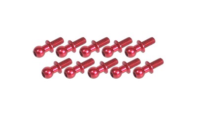 Kugelkopf 4.8 mm Aluminium Rot (10 Stück)