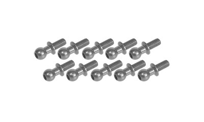 Kugelkopf 4.8 mm Aluminium Grau (10 Stück)