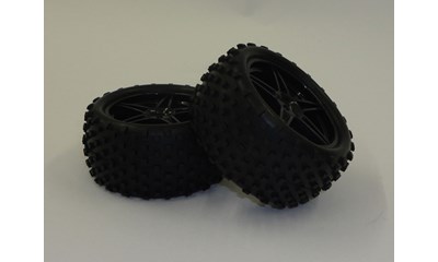 Komplettrad hinten 2WD & 4WD (Reifen,Felgen) Schwarz (2 Stück)