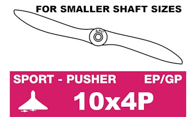 Sport Propeller - Pusher / CCW - EP/GP - 10X4P (for smaller shaft sizes)