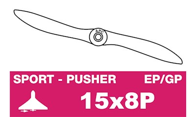 Sport Propeller - Pusher / CCW - EP/GP - 15X8P