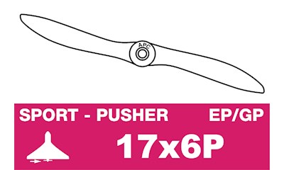 Sport Propeller - Pusher / CCW - EP/GP - 17X6P