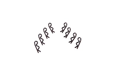 Handed Body Clips - Black (pk8)