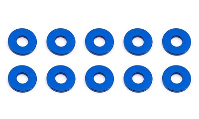 Bulkhead Washers, 7.8x1.0 mm, blue aluminum