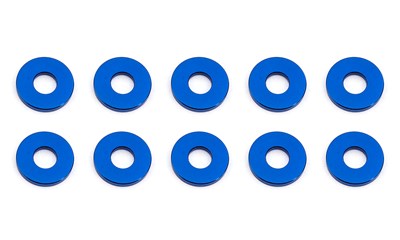 Bulkhead Washers, 7.8x1.0 mm, blue aluminum