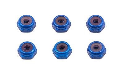 Locknuts, 4-40, blue aluminum