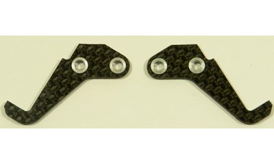 LiPo Battery Holders (incl. 4 aluminium Inserts) – 2.0 mm Graphite (1 pair)