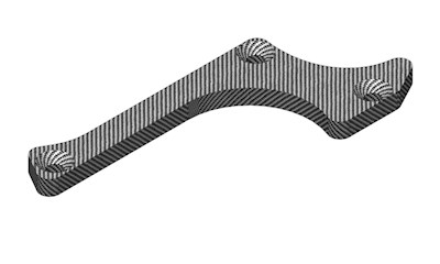 Suspension arm stiffener - A - Lower Front - Left - Graphite 3mm - 1 pc