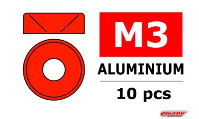 Aluminium Unterlegscheibe - für M3 Senkkopfschrauben - AD=8mm - R