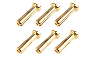 Steckverbinder 4.0mm - Stecker - 90 mit Schlitz - Vergoldet