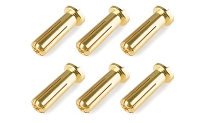 Steckverbinder 5.0mm - Stecker - 90 mit Schlitz - Vergoldet