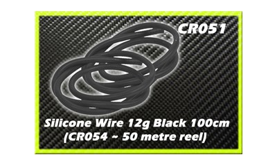Silicone Wire 12g - Black 1 Metre