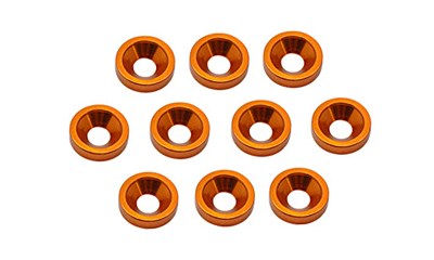 Senkscheibe M3 - Orange (10 Stück) (Aluminium)