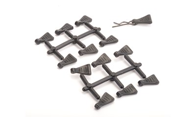 Rubber Body Clip Pulls - pk12