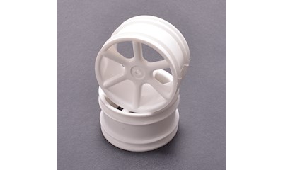 JC 6 Spoke 2.2 Rear White Wheel CAT/Coug 2K pr