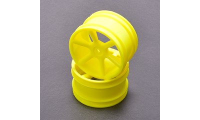 JC 6 Spoke 2.2 Rear Yellow Wheel CAT/Coug 2K pr