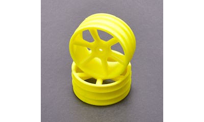 JC 6 Spoke 2.2 4WD Front Yellow Wheel CAT 2K pr
