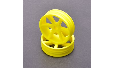 JC 6 Spoke 2.2 2WD Front Yellow Wheel Cougar 2K pr