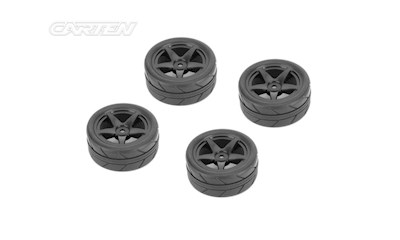 1/10 Rädersatz 26mm 5-speichen Felge schwarz (4)