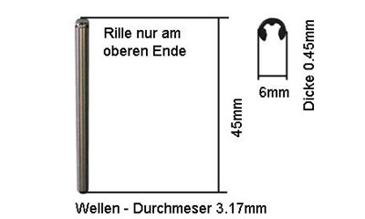 Ersatzwellen 2830 Hinterspanntmontage