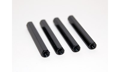 Distanzbolzen Aluminium 45mm/M3 (4 Stk) Schwarz