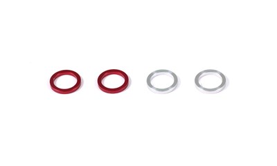 REAR BODY MOUNT SPACER (SILVER & RED)