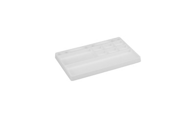 Parts Tray, Rubber Material - White