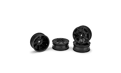Pioneer - 2.2 2wd Front Wheel (black) - 4pc