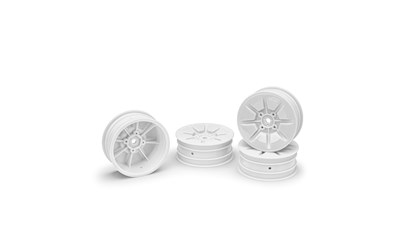 Pioneer - 2.2 2wd Front Wheel (white) - 4pc