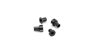 RC10B7 Alloy Caster Hat Bushings 0/3mm 4pcs Black
