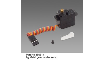 9g metal gear rudder servo