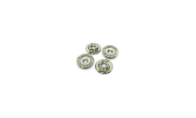 Klinik RC Low Pro M4 Large Fl Serrated Ti Nuts (4)