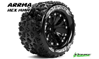 MT-SPIDER - 1-10 Monster Truck Reifen - Fertig Verklebt - Soft - 2.8