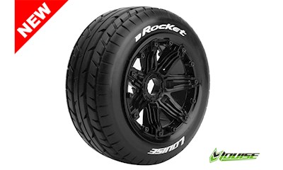 B-ROCKET - 1-5 Buggy Reifen - Fertig Verklebt - SPORT - Felgen Schw