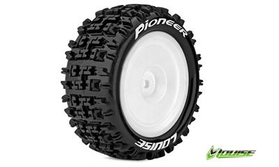 E-PIONEER - 1-10 Buggy Reifen - Fertig Verklebt - Soft - Felgen Weis