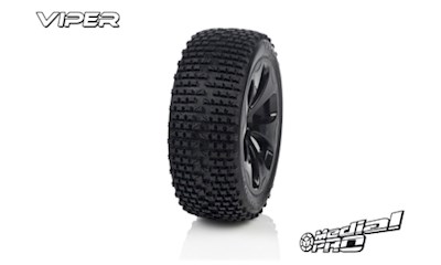 Racing Reifen und Felgen verklebt - Viper - M3 Soft - Schwarze Felg
