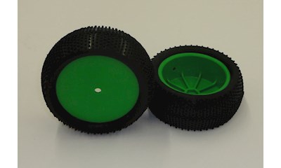 Komplettrad vorne 4WD (Reifen,Felgen) Grün (2 Stück)