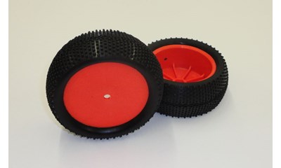 Komplettrad vorne 4WD (Reifen,Felgen) Rot (2 Stück)