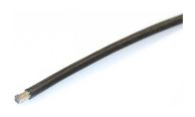 Silikonkabel 1m Schwarz 2,5mm2 Aussen d3.0mm