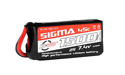 Li-Po Batterypack - Sigma 45C - 1500 mAh - 2S1P - 7.4V - XT-60