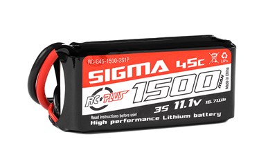 Li-Po Batterypack - Sigma 45C - 1500 mAh - 3S1P - 11.1V - XT-60
