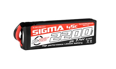 Li-Po Batterypack - Sigma 45C - 2200 mAh - 2S1P - 7.4V - XT-60