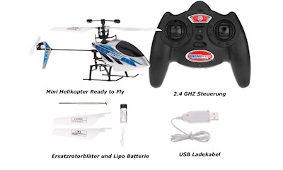 Mini Helikopter 4CH 2.4G Silber