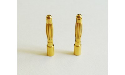 Goldkontakt 2.0 mm Stecker 30A (2 Stück)