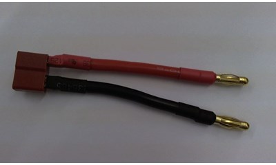 Adapter Goldkontakt 4 mm Stecker <-> T-Plug Buchse