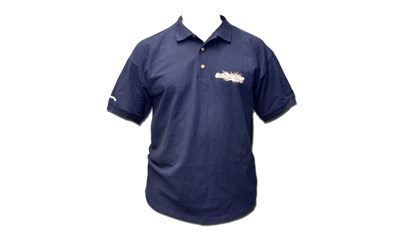 Polo - Navy - Med, 100% cotton knit mens