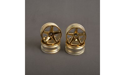 Wheel; 5 sp 25mm +5mm - Gold (2 Stück) (4 Stück)