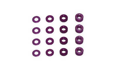 M3x6 Spacers ;0.5;1;2;3mm - 16pcs (SPEED PACK) (Aluminium)