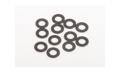 Black Washers 0.50mm (pk12) (Aluminium)